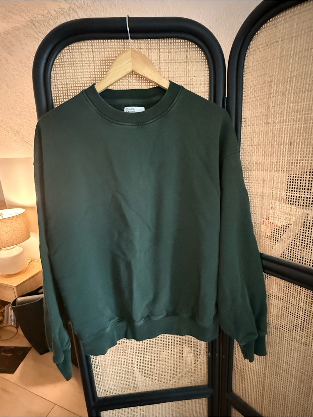 Colorful Standard Women’s Organic Oversized Crew Hunter Green Size Medium